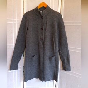 GIO & GIO gray sweater cardigan merino wool blend made in Italy
